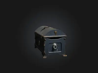 Lock Box Low-poly 3D model