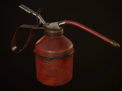 Small oil can 1A Low-poly 3D model