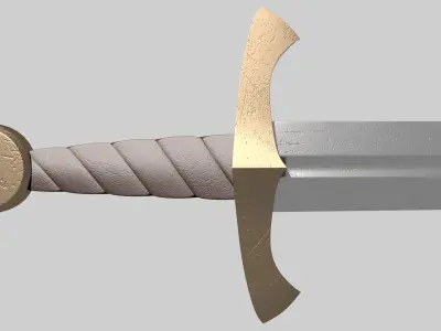 Soldiers sword Low-poly 3D model