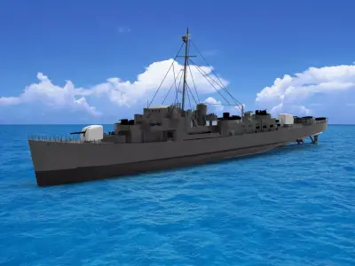 USS Samuel B Roberts 3D model