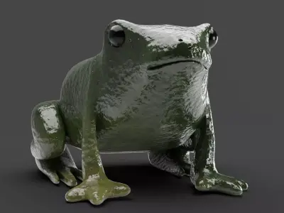 Green frog 3D model