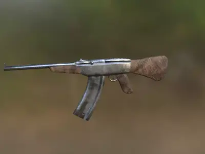 Assault Rifle 3D Model Low-poly 3D model