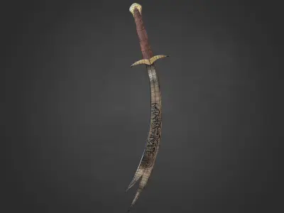 Zulfiqar Sword Low-poly 3D model purchase