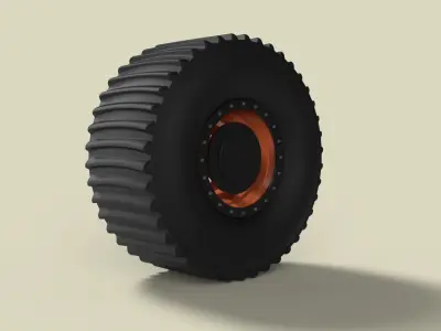 Rear wheel from Dirt dragster 3D model