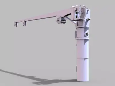 Crane for the rescue cruiser Hermann Marwede  Vessel DGZRS 3D print model