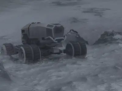 Sci-fi Truck game ready Low-poly 3D model by Pedraza-Ale