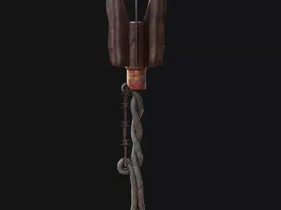 Post-apocalypse Mage  Low-poly 3D model