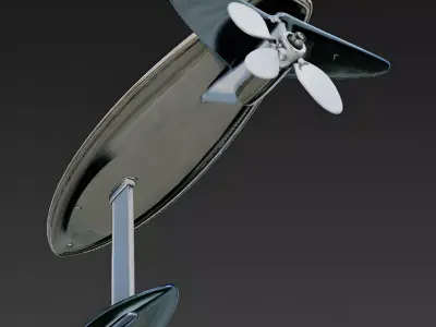 Realistic Electric Hydrofoil Surfboard 3D Model Low-poly 3D model