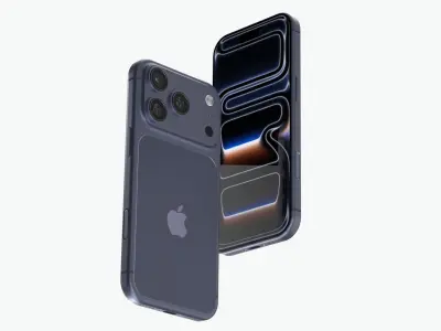 Apple iPhone 17 Pro Deep Blue 3D model