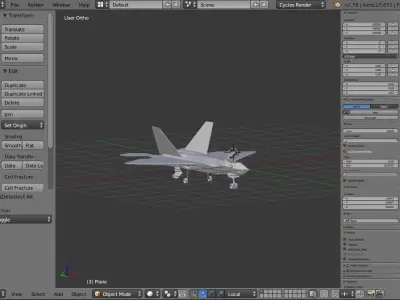 Jet Base Mesh - Game ready Low-poly 3D model