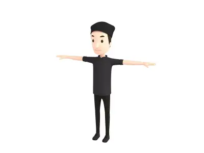 CartoonMan033 Chef  3D model