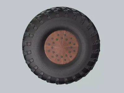 Truck Wheel BC Low-poly 3D Model Low-poly 3D model