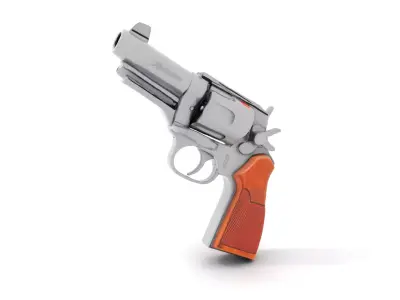 Classic Revolver Steel model pack Low-poly 3D model