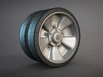 2S3 Akatsia Wheels High-Poly 3D model