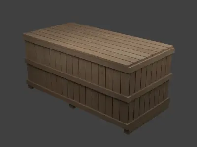 Wood Crate 3D model purchase