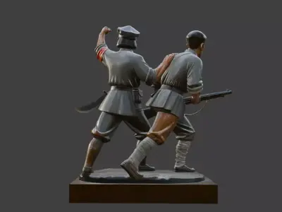 Military sculpture warrior  military battle war hero  soldier 3D print model get