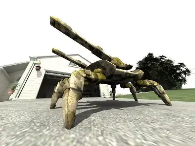 Spider Tank in obj format 3D model