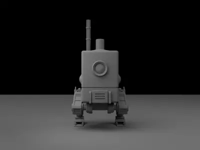 A High Poly Robot Rigged Basic Animate Free 3D model