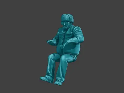 Actual Male Truck Driver AMTD 009 3D print model