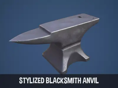 Stylized Blacksmith Anvil Low-poly 3D model