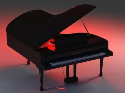 3D Grand Piano 3D model