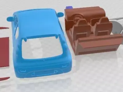 Peugeot 107 2013 Printable Car  3D print model
