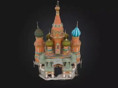 Cathedral of Colors  A Vivid Sanctuary of Light and Imagination 3D model