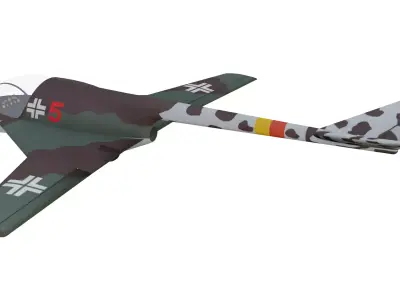 Libelle Messerschmitt p1110 Low-poly 3D model