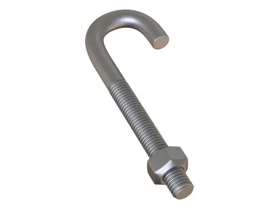 J-bolts 3D Model stainless steel bolt 3D model