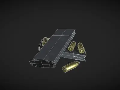 9mm Ammo Pickup Free low-poly 3D model