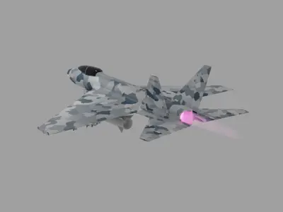Simple Fighter Jet - Low Poly Low-poly 3D model
