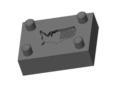 USA Map Tool Mould 3D model