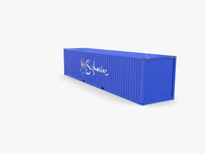 40ft Shipping Container Safmarine v2 3D model