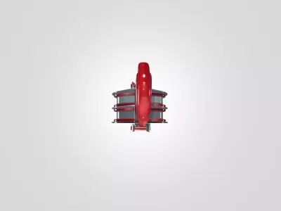 Industrial Pulley Block with Safety Hook V2 - Low Poly 3D Model Low-poly 3D model