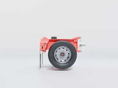 Talbert Trailer Flip Axle 3D model 3D model
