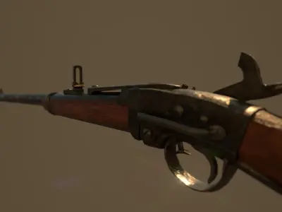Smith Carbine Game Ready Low-poly 3D model