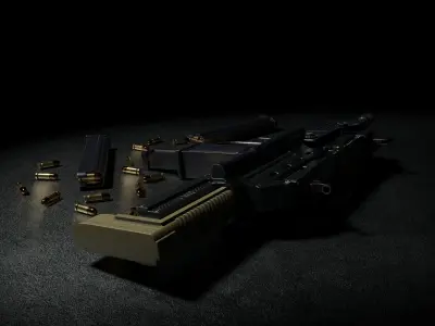 VIPER 72M SMG Low-poly 3D model