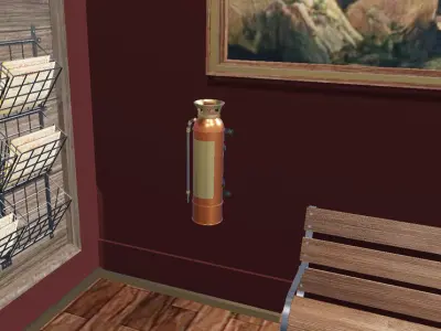 Fire Extinguisher Low-poly 3D model 3