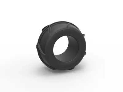 Dune buggy rear tire 27 Scale 1 to 25 3D print model