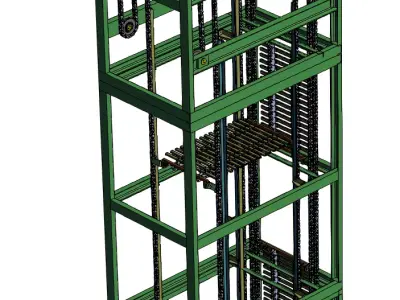 Continuous hoist 3D model
