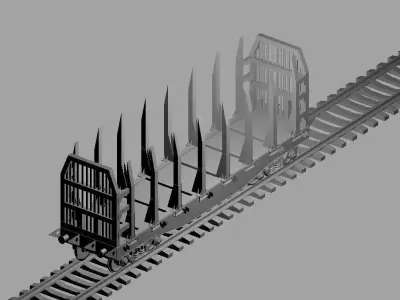 cargo trolley Free 3D model