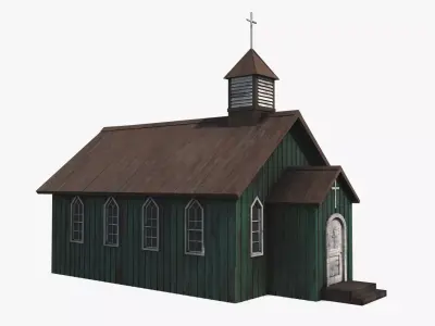 Church 01 Low-poly 3D model