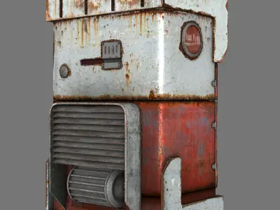cold drink dispenser machine Low-poly 3D model purchase
