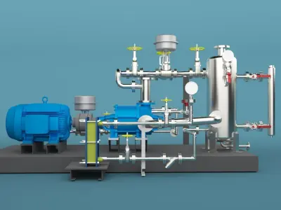 Gas compressor 3D model