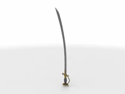 sword sabre 02  3D model
