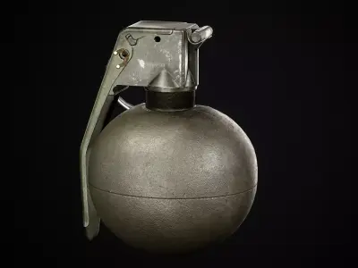 M67 grenade Low-poly 3D model purchase