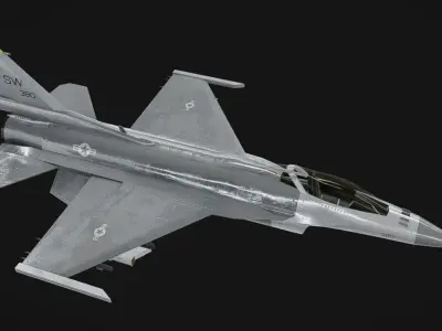F-16 Jet Low-poly 3D model