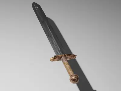 Anchient sword Low-poly 3D model
