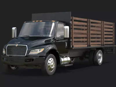 International MV 2023 Stake Flatbed 3D model