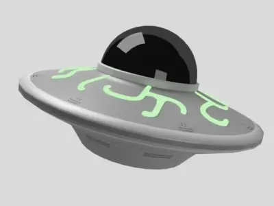 Alien spaceship 3D model purchase